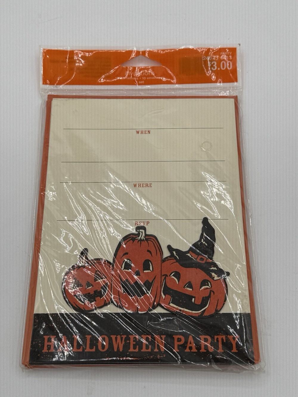 Vintage Target Halloween Party Invitations 10 Cards & Envelopes Sealed 2010